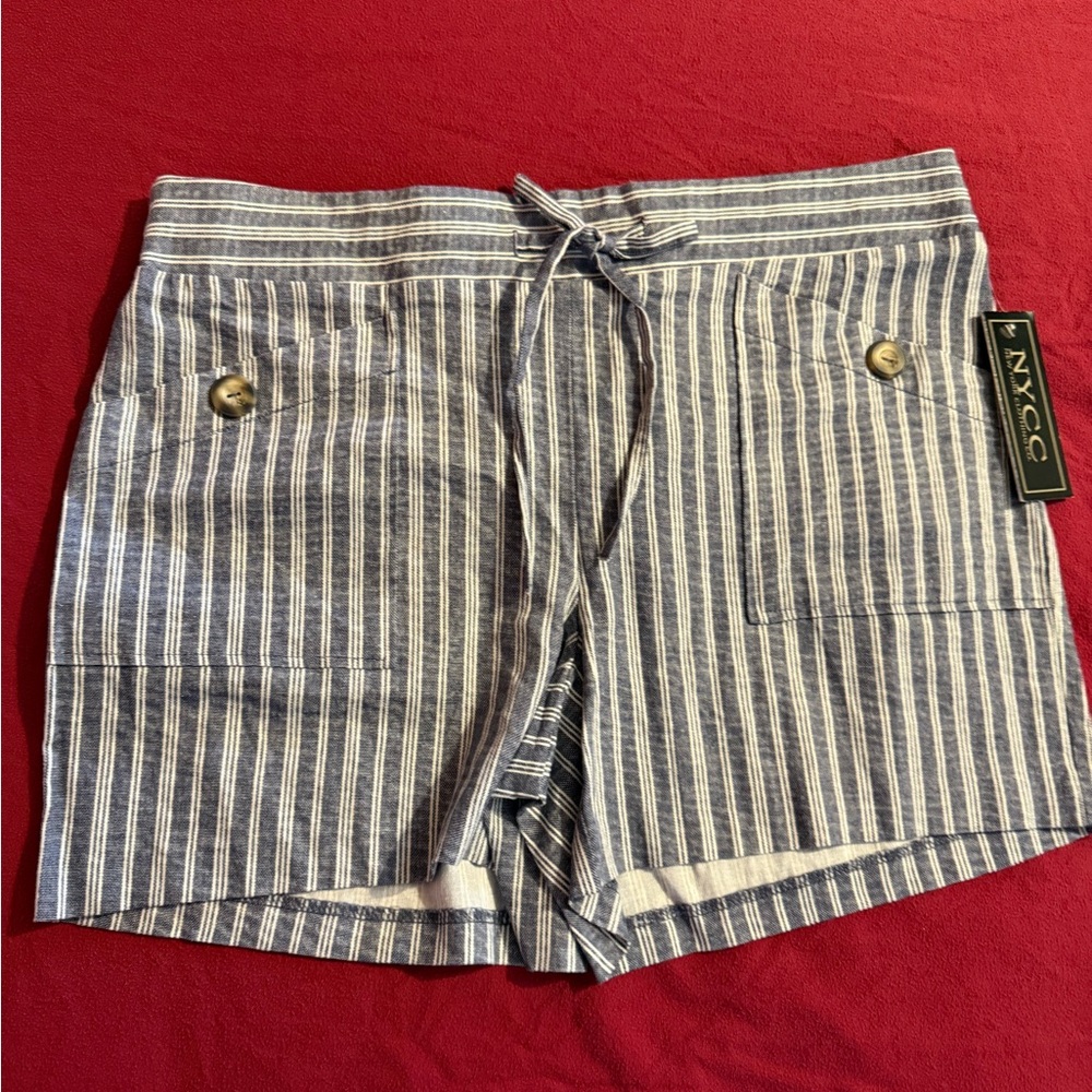 NYC Blue Striped Women's Shorts